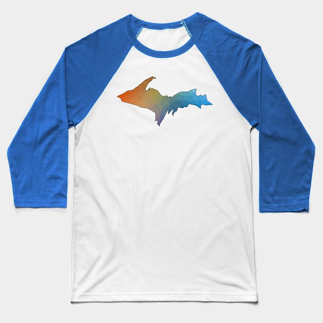 Low Poly U.P. Baseball T-Shirt by Bruce Brotherton